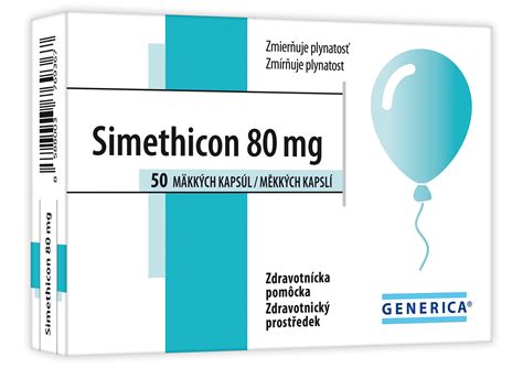 Simethicon 80 mg, 50 kapslí | GENERICA