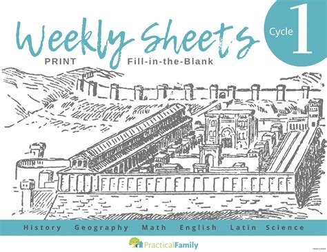 Cc Cycle Weekly Sheets Print Etsy