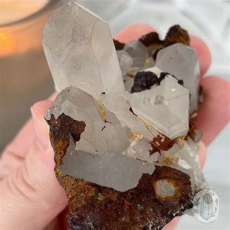 Red Hematite With Quartz Cluster Specimen Eerie Mineral Co