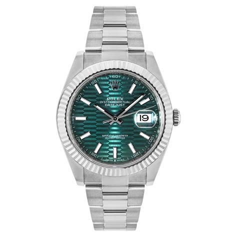 Rolex Datejust 41mm Mint Green Dial 126334 For Sale At 1stdibs Rolex