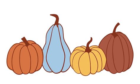 Premium Vector Cute Hand Drawin Pumpkin Autumn Halloween Or