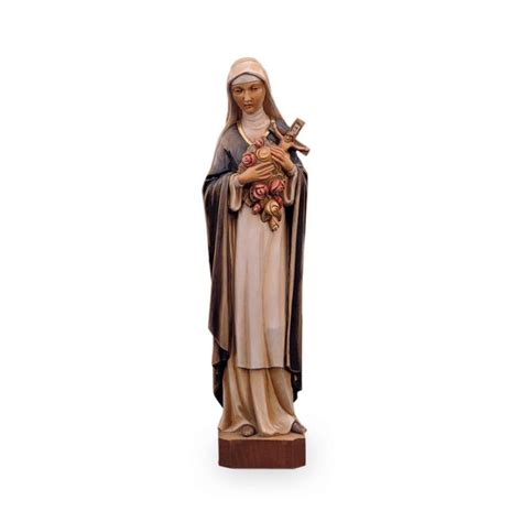 St Bernadette Soubirous Female Saints Wood Carving 27 Cm Colored