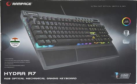 Rampage Hydra R7 USB Full RGB avec éclairage Optique Hongrois Layout