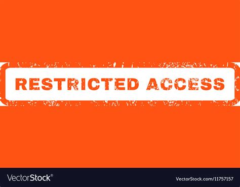 Restricted Access Rubber Stamp Royalty Free Vector Image