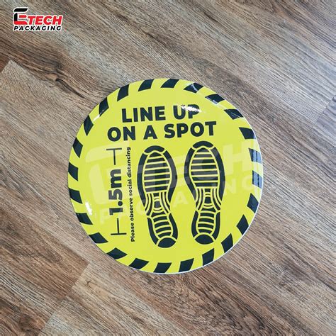 Waterproof Floor Sticker - Social Distancing and Safety purpose