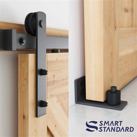 Smartstandard Ft Heavy Duty Double Gate Sliding Barn Door Hardware