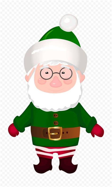 Hd Cartoon Illustration Gnome Elf Green Suit Png Christmas Cartoon