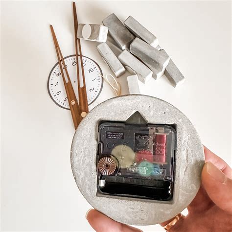 Modern Inspired Cement Clock Large Wall Clock Home Decor Diy Clock