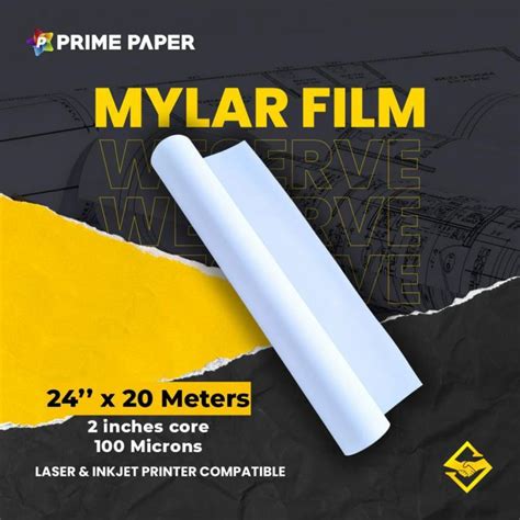 Premium Matte Film 24 Inches X 20 Meters 100 Microns Mylar Film