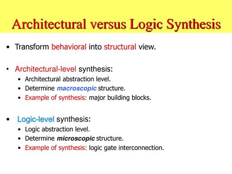 PPT - Architectural and System Synthesis PowerPoint Presentation, free ...