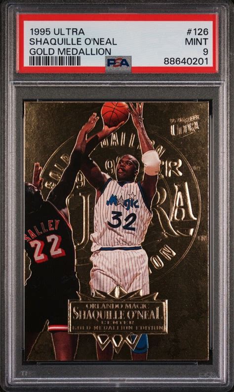 1995 Fleer Ultra Shaquille O Neal Gold Medallion 126 PSA 9 MINT NEW