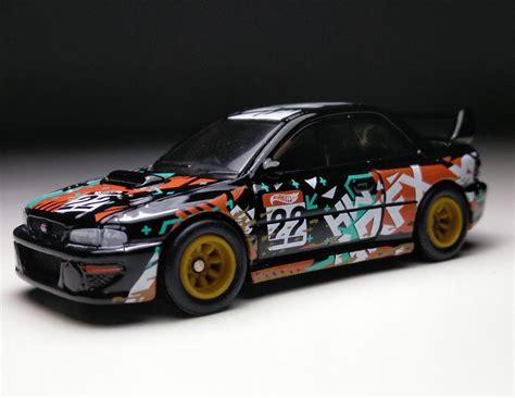 Subaru Impreza WRX STI Hot Wheels Custom Real Rubber Tires Etsy