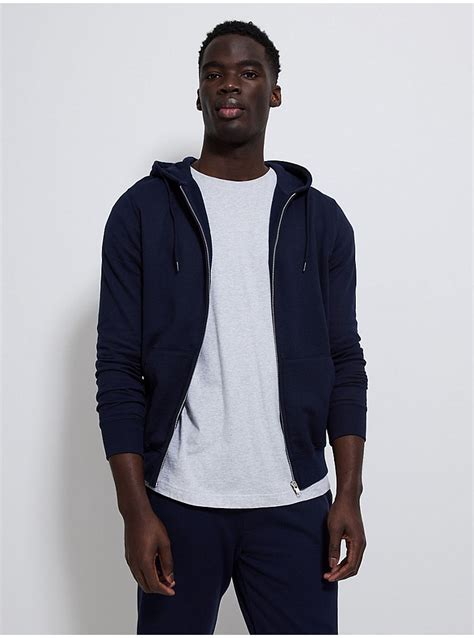 Navy Zip Up Hoodie Men George At Asda