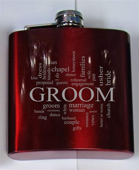 Hf502 Groom Personalised Engraved Wedding Hip Flask Ebay