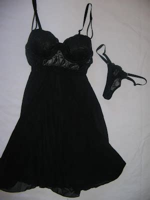Prenda Intima Lingerie Camisola Preta Bordada