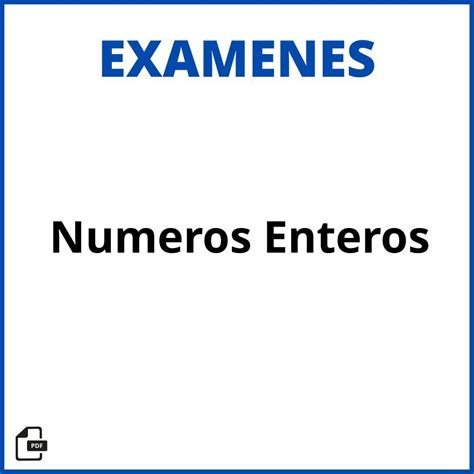 Examen De Numeros Enteros Hot Sex Picture