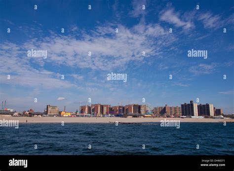 Coney Island Beach In October Coney Island Brooklyn New York United
