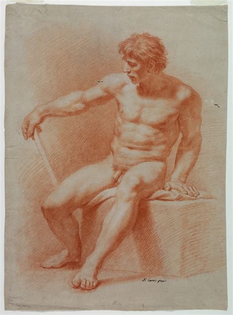 Drawing Nude By Domenico Corvi Buy Fine Art Print