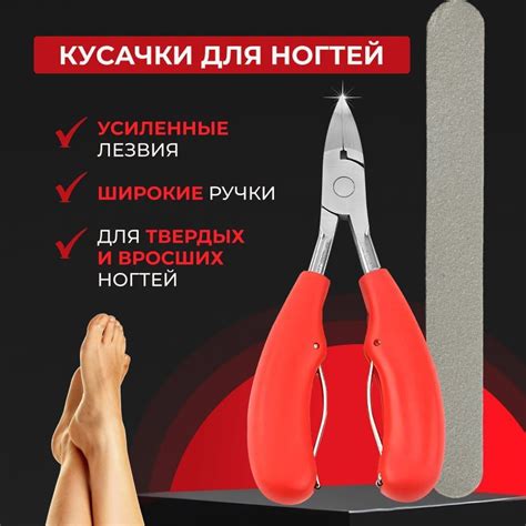 Кусачки для ногтей педикюрные (щипцы для вросших и толстых ногтей на ...