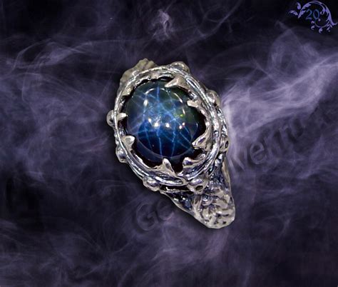 Кольцо Звездчатый сапфир | Gem-Silver.ru