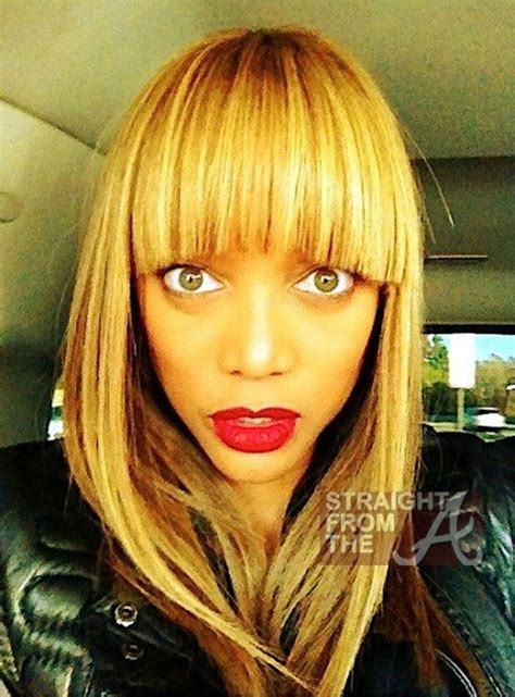 Hot Or Not Tyra Banks Blonde Banged Doo PHOTOS Straight From