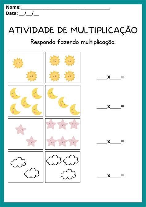 Multiplicacao 1 Ano - Atividades de Multiplicação para Imprimir