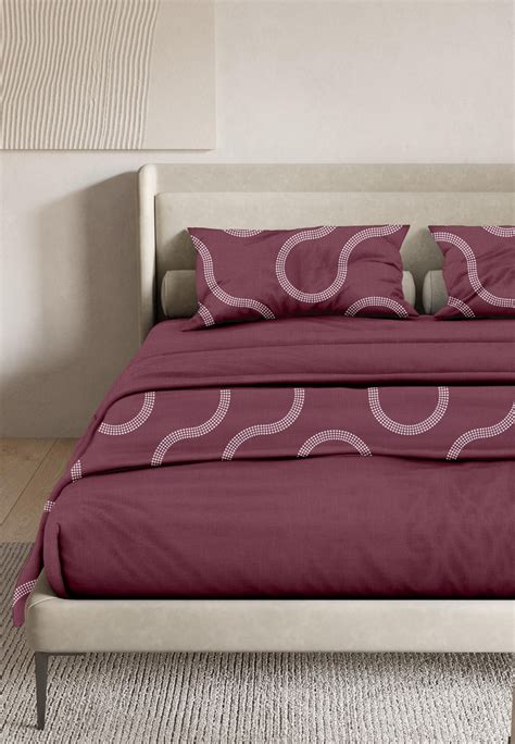 Постельное белье Семейное Sonno FJORD, цвет: бордовый, MP002XU0CXRB ...