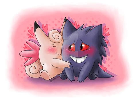 Clefable X Gengar By Barbie Art On Deviantart