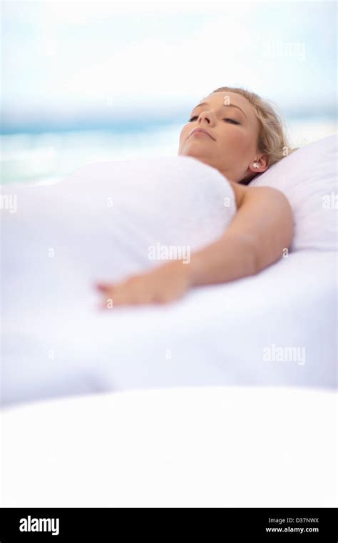 Woman Wrapped In Blanket Outdoors Stock Photo Alamy