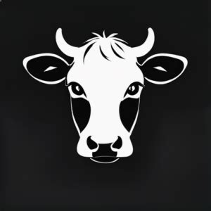 Cow Head Silhouette SVG - svgcollections.com