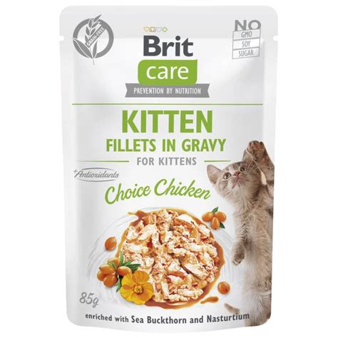 Brit Care Kitten Chicken Fillets in Gravy 85gr| petshop88