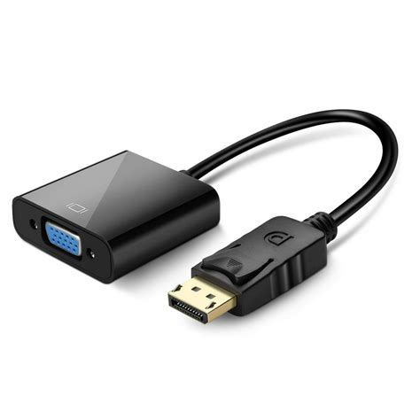 DisplayPort to VGA Adapter Converter, DP Male to VGA Female Connector ...