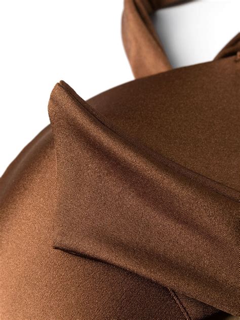 Noire Swimwear Seashell Motif Bandeau Bikini Set Brown Farfetch