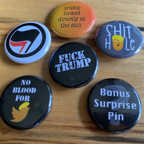 Fuck Trump Pin Button Pack 1 Eat The Rich No War But Etsy