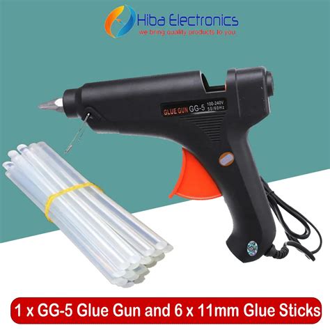 Hot Melt 60 Watt GG 5 Glue Gun And 1 4 Cm Transparent Hot Melt Glue Sticks Glue Roads Heavy Duty