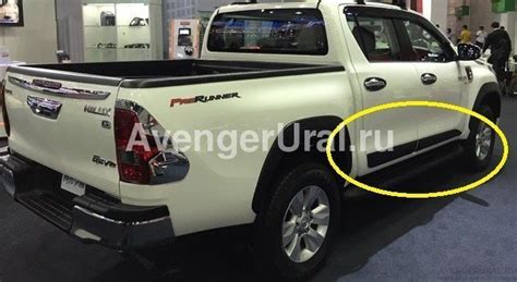 Молдинги боковых дверей, черные, TOYOTA HILUX Revo, 2015-н.в.от ...