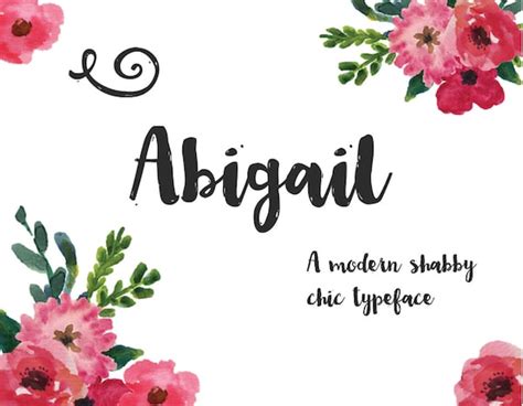 Abigail Brush Font Escritura Cursiva Dibujada A Mano Etsy