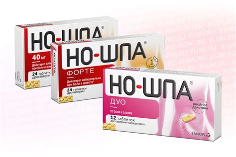 Чем Но-Шпа Дуо отличается от обычной и Форте