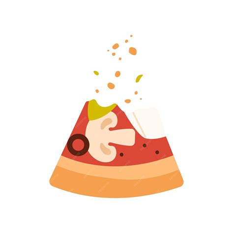 Premium Vector | Pizza slices disappearing when bite and eat fast food