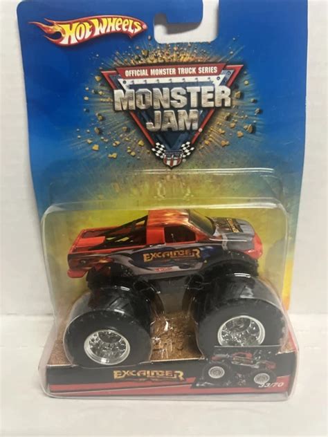 MONSTER JAM HOT Wheels moulé sous pression EXCALIBER Monster Truck Mattel rare EUR