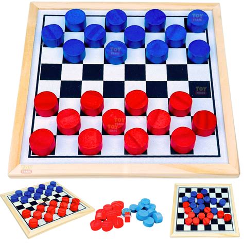 Tabuleiro De Dama Para Impressão - Tabuleiro de Dama 24 pçs Madeira com Borda Jogo de Mesa para Presente ...