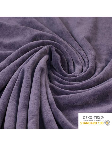 Tissu Velours Uni Violet Toto Fr