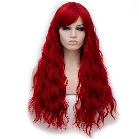 Beron 27 Inches Red Wig Long Curly Wig Red Wig For Women