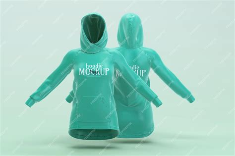 Premium Psd 3d Rendered Woman Hoodie Mockup Front And Back View