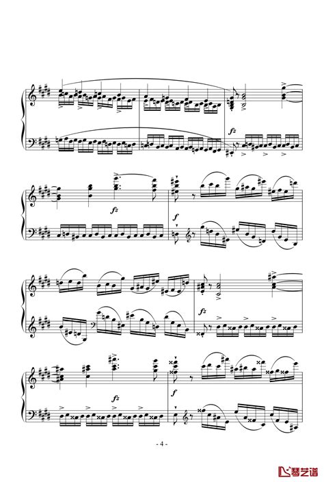 Etude Op10 No4钢琴谱 肖邦练习曲 肖邦 Chopin 琴艺谱