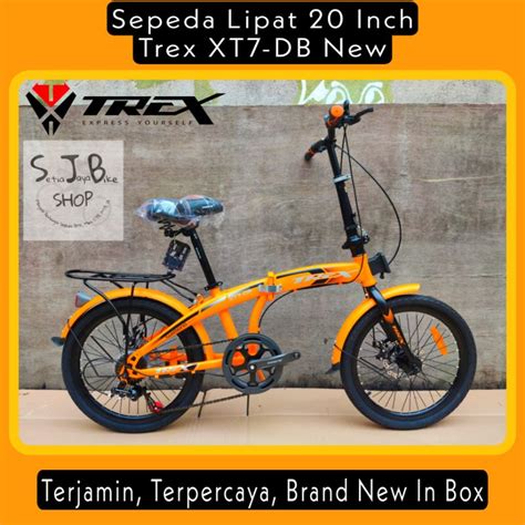 Jual Sepeda Lipat Inch Trex Xt Db New Steel Hi Ten Speed Shopee