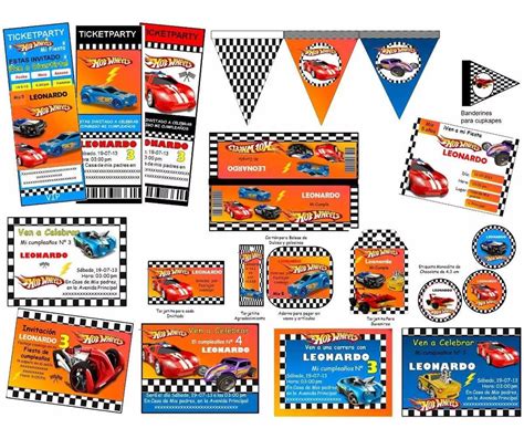 Kit Imprimible Hot Wheels Hotwheels Hot Wheels Party Baby Shower Ideas Para Andrea Cards