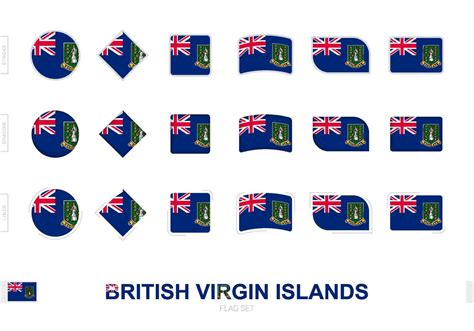 British Virgin Islands flag set, simple flags of British Virgin Islands ...