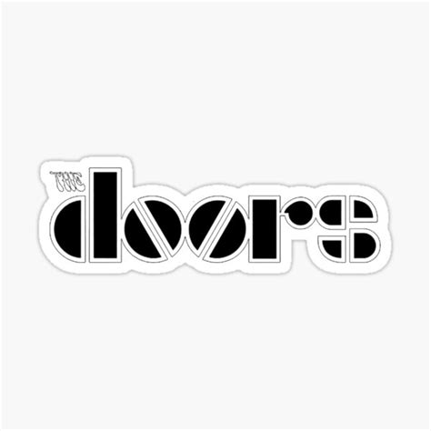 "Black doors logo" Sticker for Sale by fae14 | Redbubble