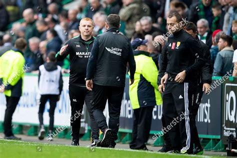 Hibernian Manager Neil Lennon Aberdeen Manager Editorial Stock Photo ...